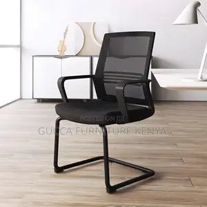 Office Chair:Conference Chair With No Wheels and Fixed Arms