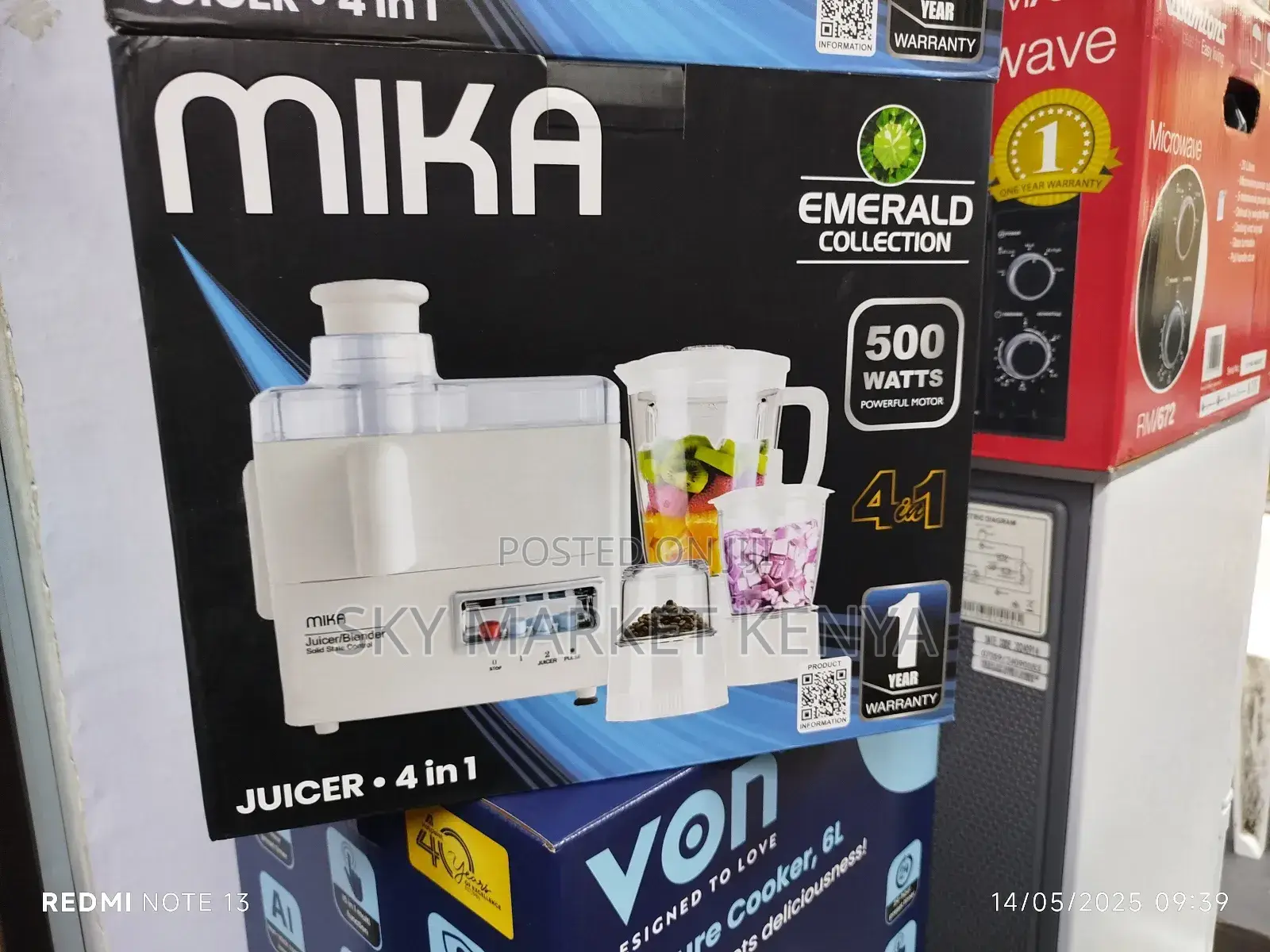 Mika Juicer, 4 in 1, 500w, White