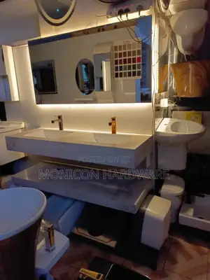 Vanity Cabinet With an Led Mirror