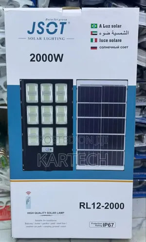 Jsot Rl12-2000 Solar Led Street Light Rated at 2000watts