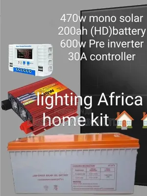 470 Solar - 200ah Battery - 600w Inverter - 30a Controller -12m Cable