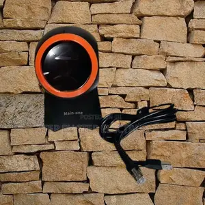 Hands-Free Scanning 1d/2d Desktop Round Barcode Scanner