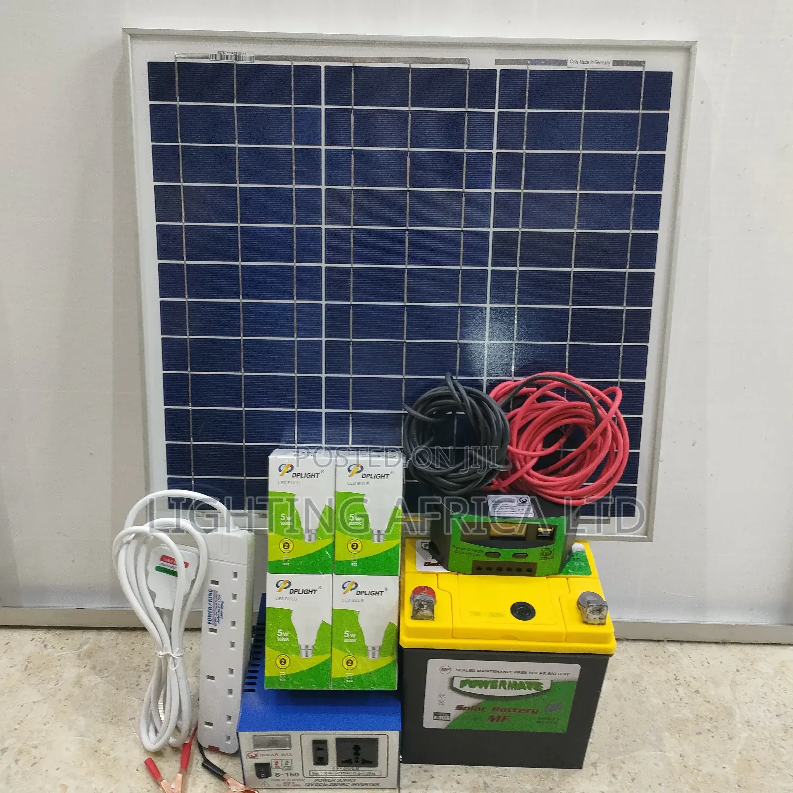 Full Kit 60w Solar + 35ah Battery Mf Lighting Kit