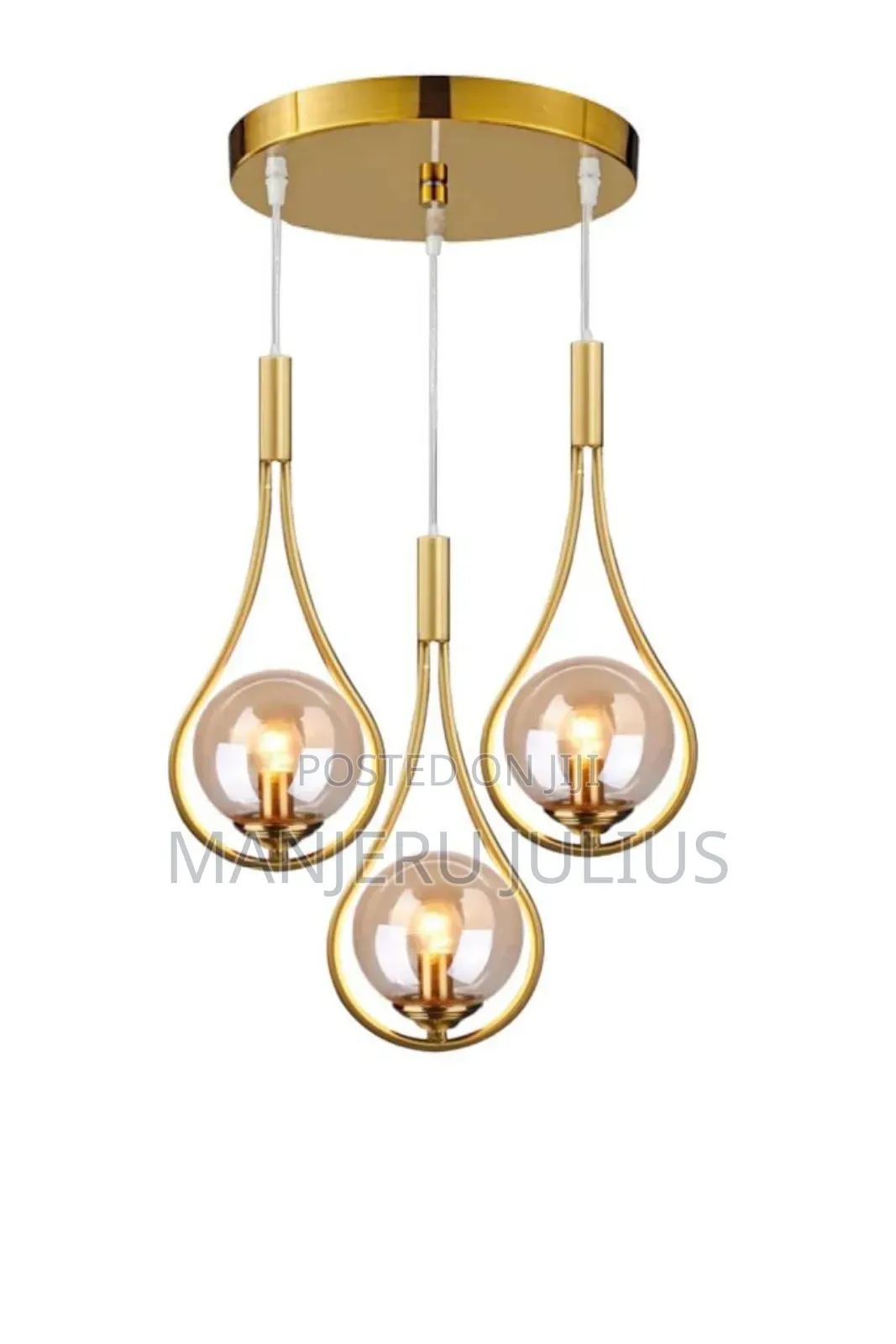 Modern Triple Gold Pendant