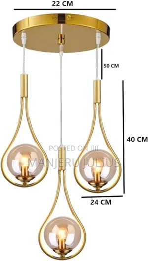Modern Triple Gold Pendant