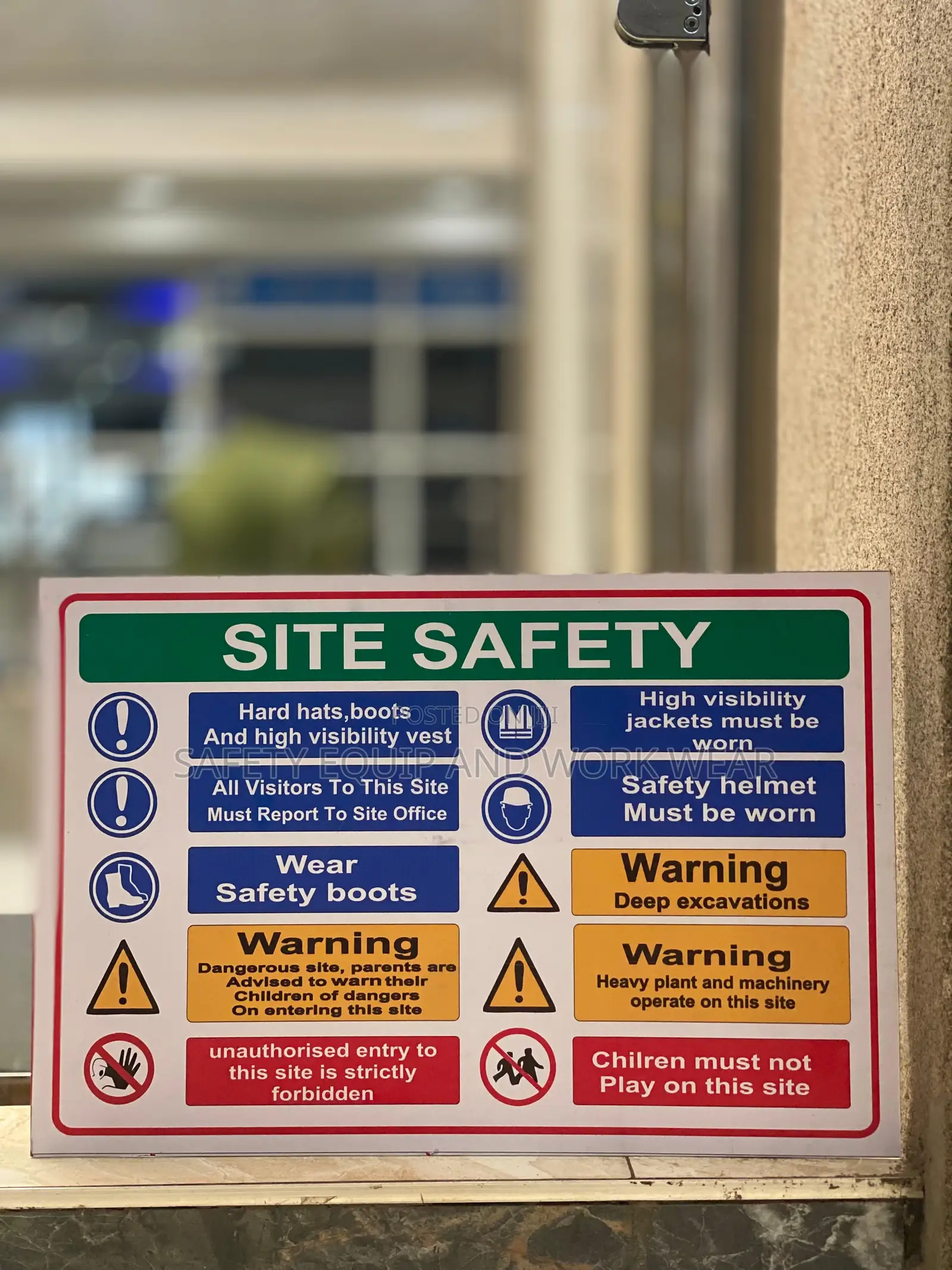 Site Safety Sign – “Danger Construction Area