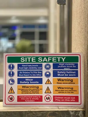 Site Safety Sign – “Danger Construction Area