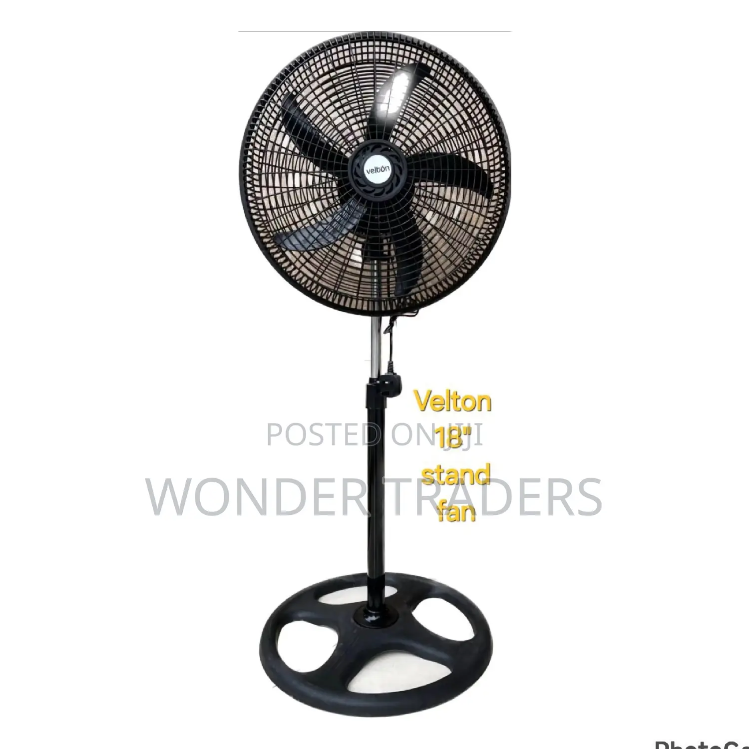 18 Inch Standing Fan Black