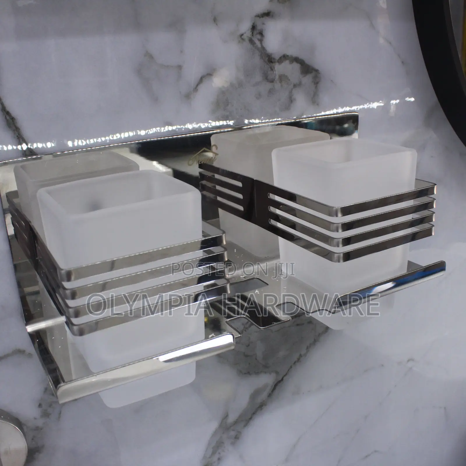 Silver Toothbrush Holder
