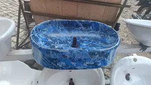 Multicolored Blue Frencia Hand Wash Basin