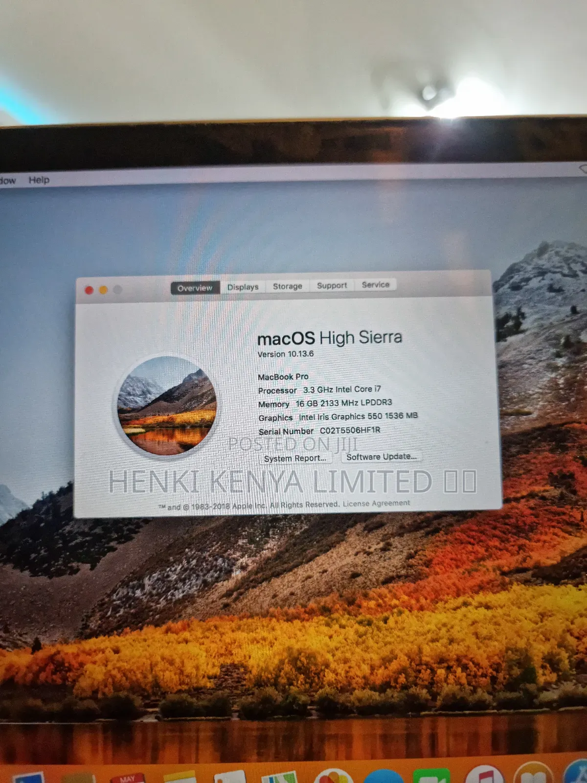 Laptop Apple MacBook Pro 2016 16GB Intel Core I7 SSD 1T