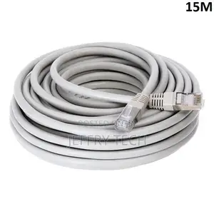 15m Grey Ethernet Rj45 Cat.6 STP Network Cable for Internet