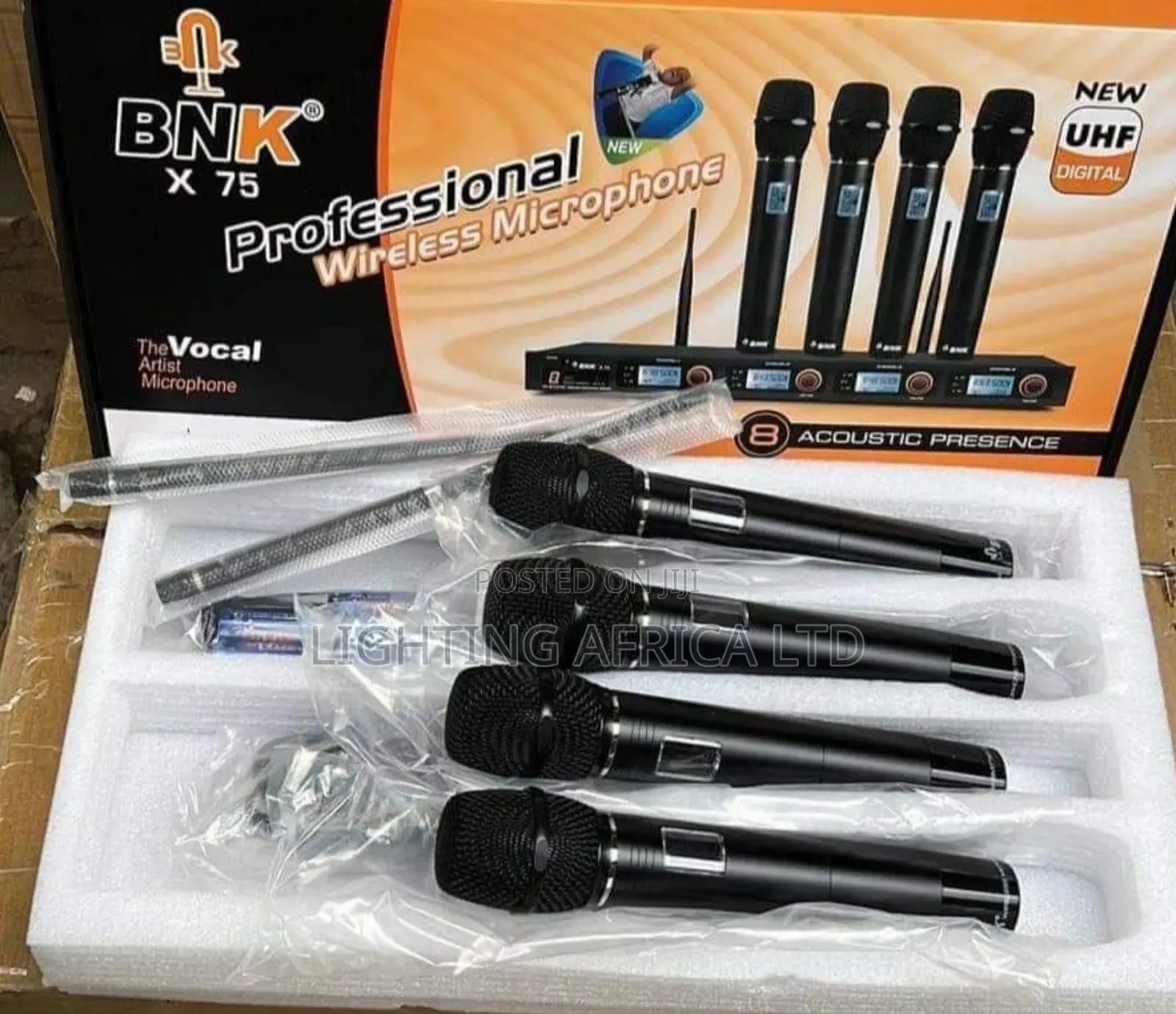 BNK 4 Microphones Wireless Long Range Uhf System