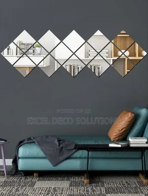 "Diy Acrylic Mirror Tiles – Diamond Shape Pack"
