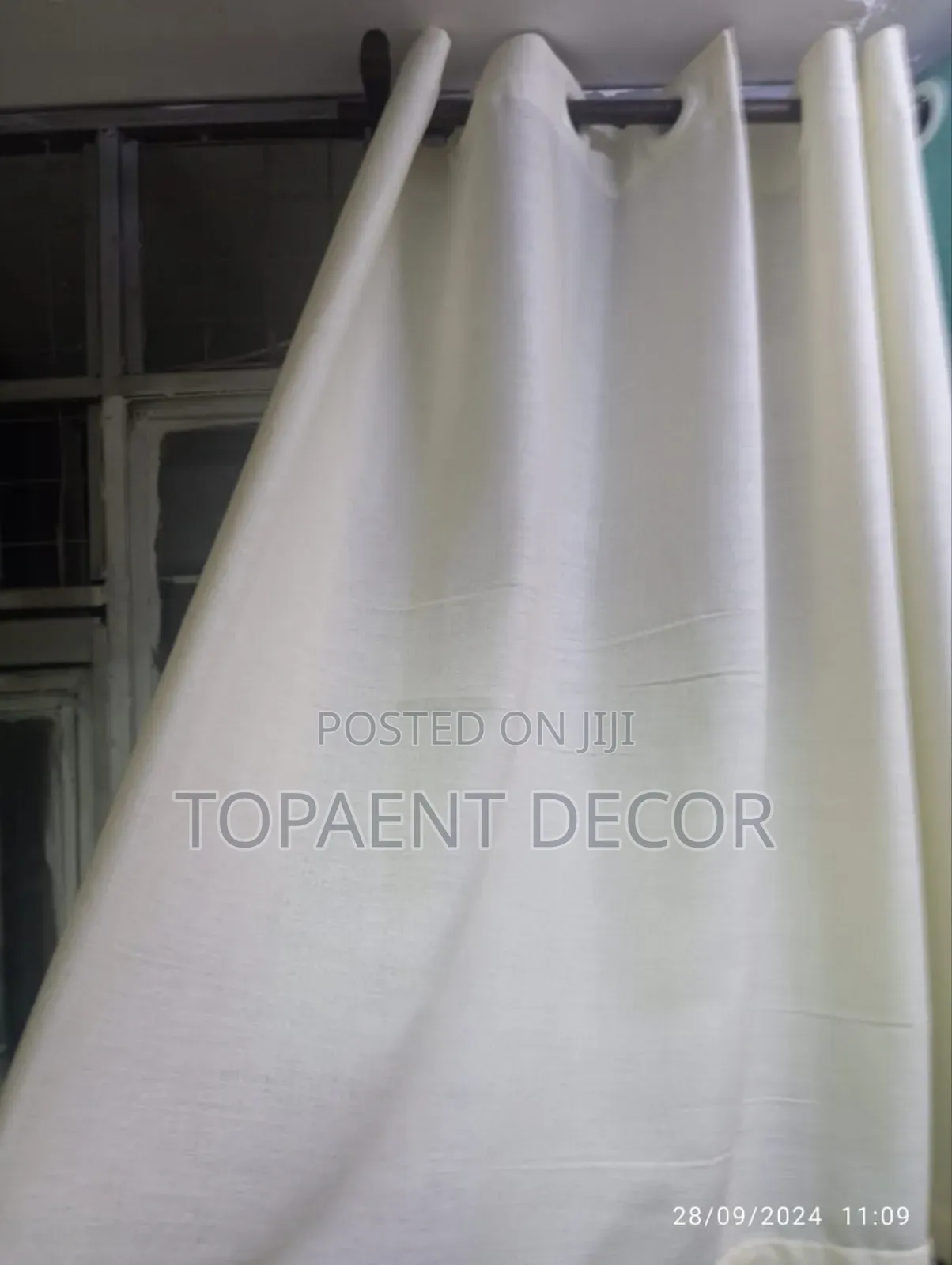 Cream Elegant Soft Plain Door and Window Curtains