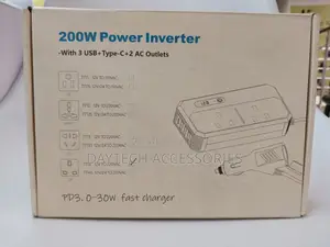 200w Dc 12v to 10v Car Inverter 4 Usb Ports Charger Adapter