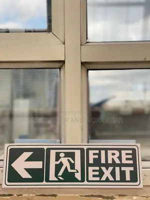 Fire Exit Sign Direction Arrow Board