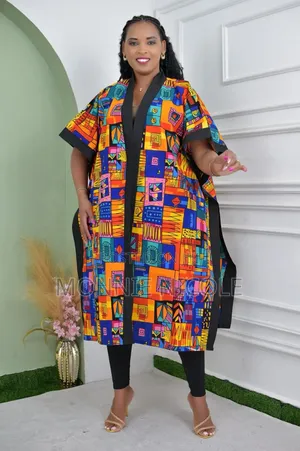Bright Colored Ankara/Kitenge Kimono/Cover Up