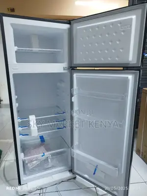 Mika Fridge, 211l, 2 Door Top Mount Freezer Silver Dark