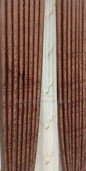 Dark Brown Chocolate Heavy Material Stitched Curtain