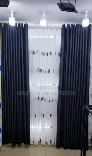 Navy Blue Curtain Stitched Ready Curtain Available