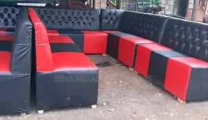 Red and Black Couches for Bars and Lounges.