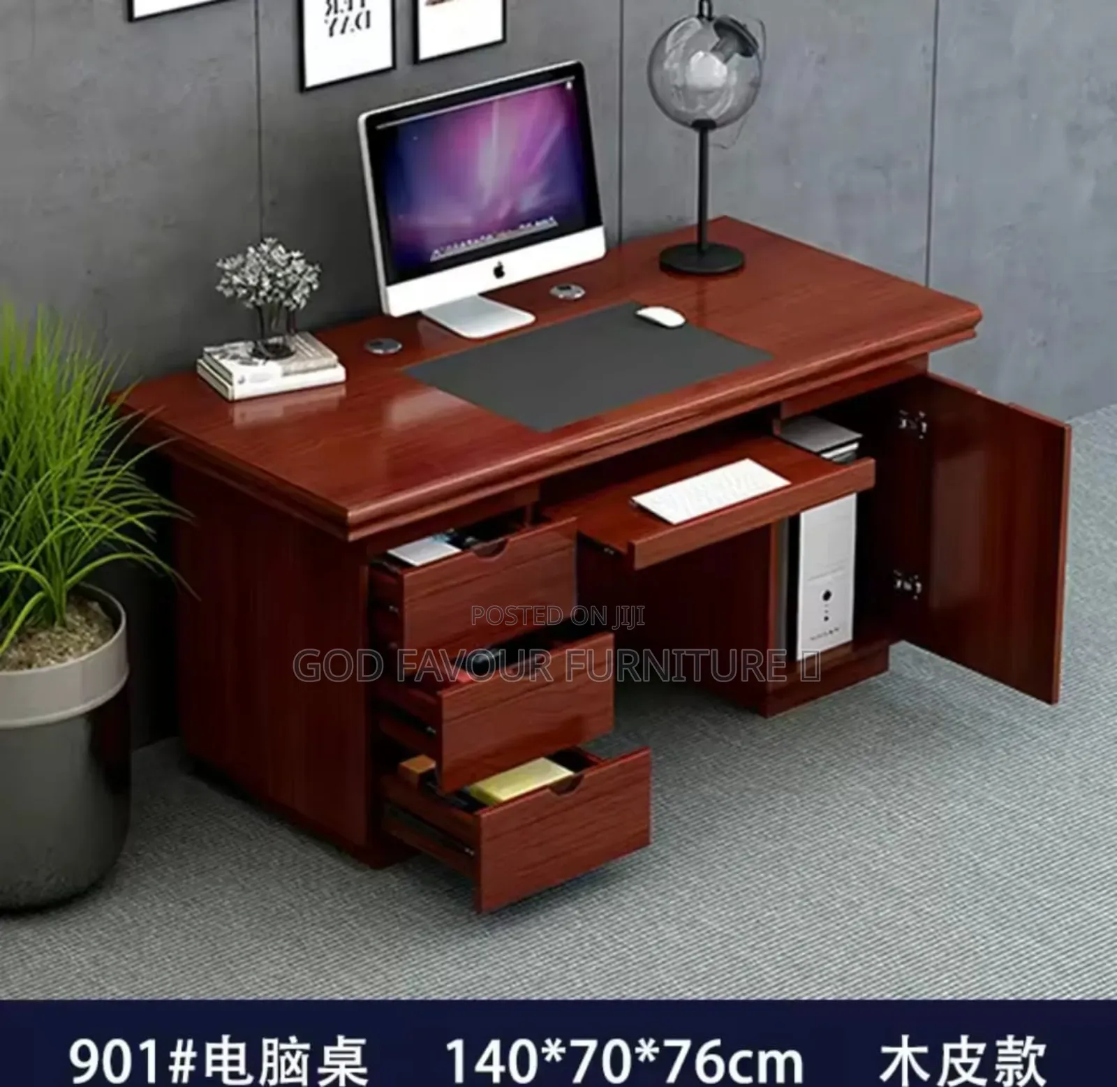 Brown Generic Executive Office Desk/Table Yt5rf