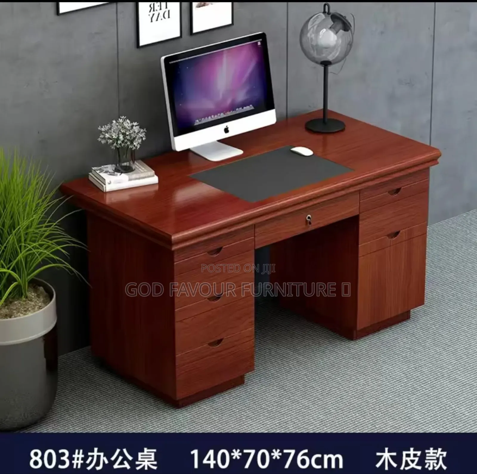 Vintage Generic Executive Office Desk Qw9ij