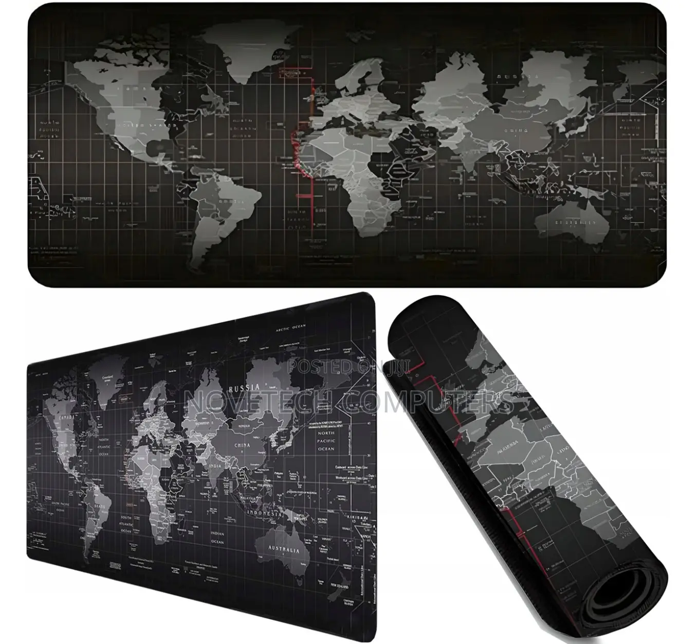 Large Mouse Pad World Map 80cm*30cm Non-Slip Gaming