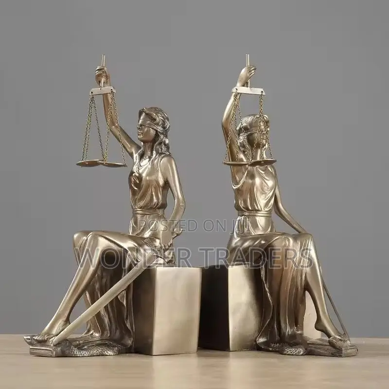 *Goddesses Justice Bookends Statues, Greek Lady
