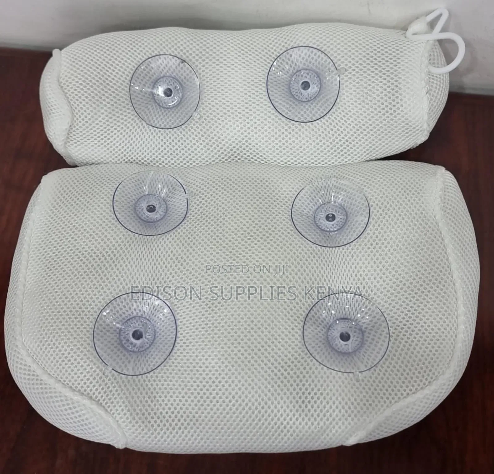 Luxury Bath Tub Pillow - White With 6 Suction Cups