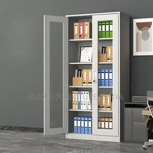 Cabinets:Metallic Rust Resistant 2-Door White File Cabinet