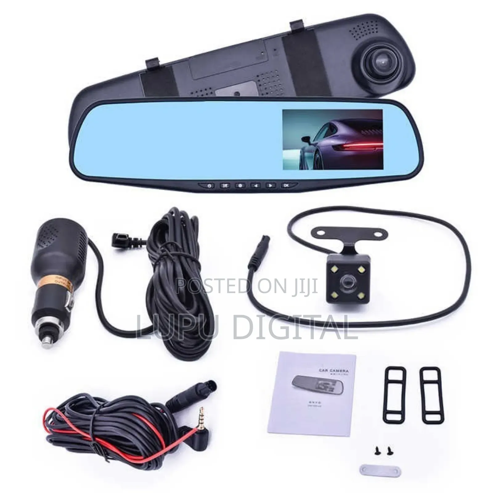 -Dual Lens Dash Cam – Simultaneous Front and Rear Recording