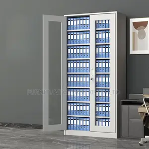 Cabinets: Sleek Rust-Resistant White 2-Door Display Cabinet