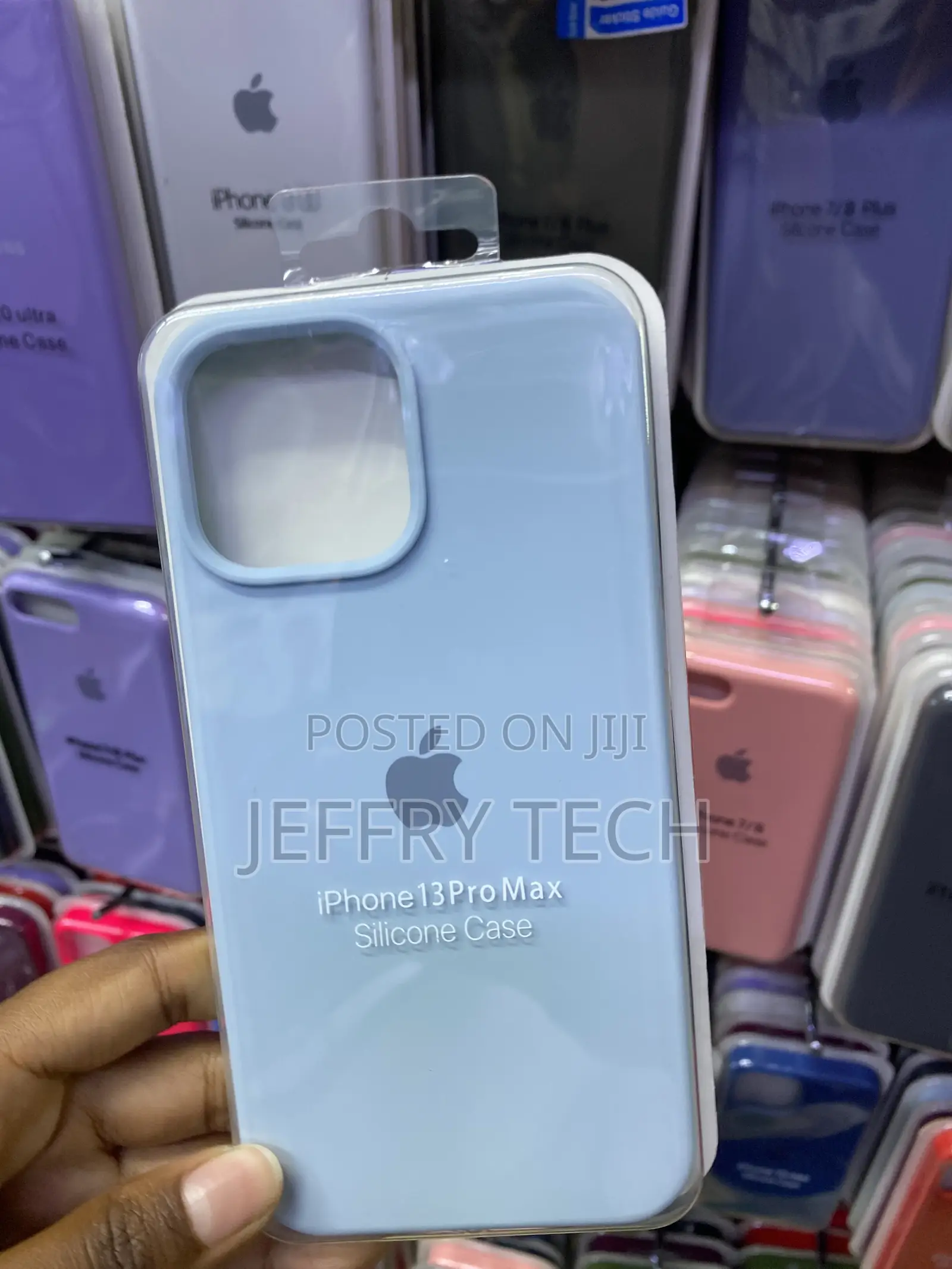 Chalk iPhone 13 Pro Max Liquid Silicone Case-Sky Blue