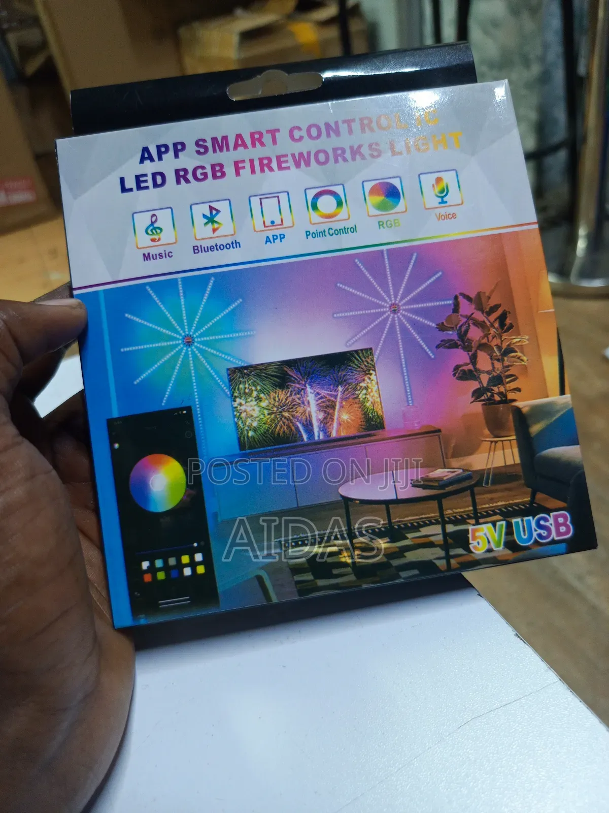 App Smart Control Led RGB Fireworks Light