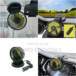 Portable Car Fan - Vehicle Cooling Fan With Suction Mount