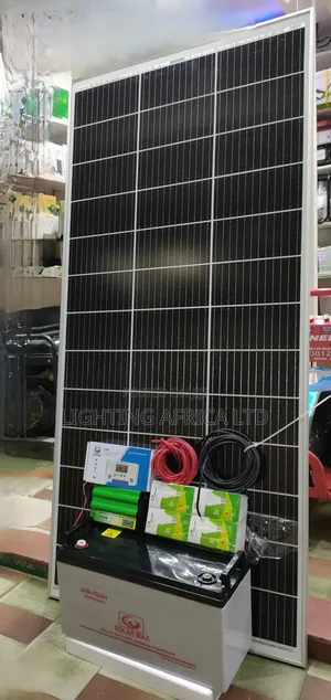 250w Solar Sun Power + 150ah Gel Battery + 600w Inverter + 4 Bulbs