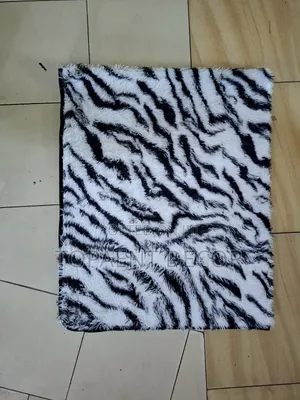 5 by 8 Warm Zebra Prints Fluffy Washable Carpet