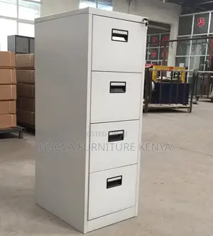Cabinets:4-Drawer Metallic Storage Furniture for Executives