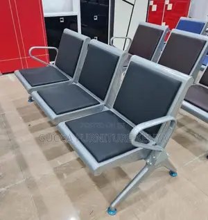 Office Bench:3-Seater Metallic Executive Visitor's Bench