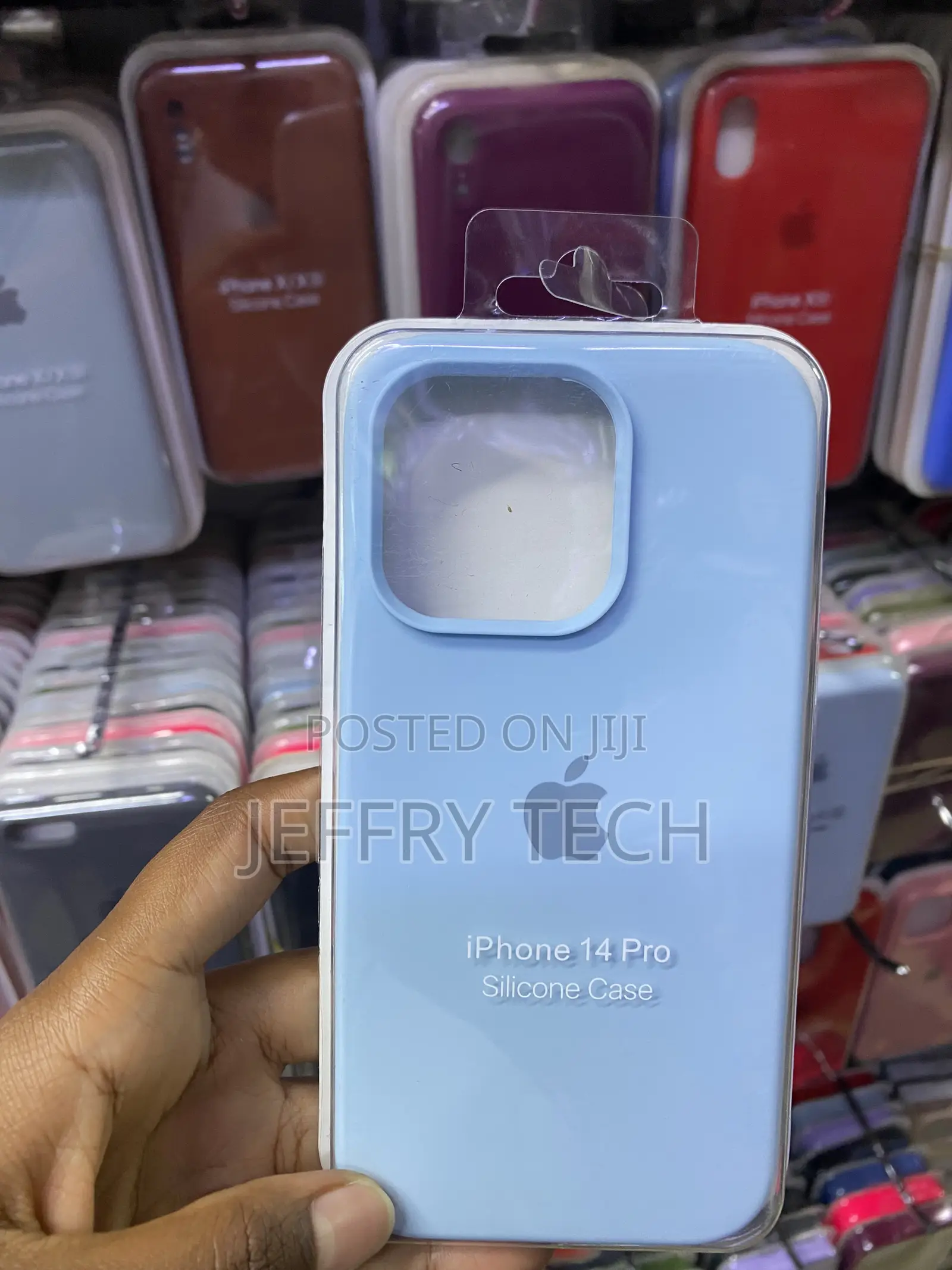 Lookseven for iPhone 14 Pro Silicone Tpu Rubber Case-Blue