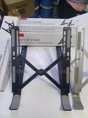 Black Metallic Laptop Stand