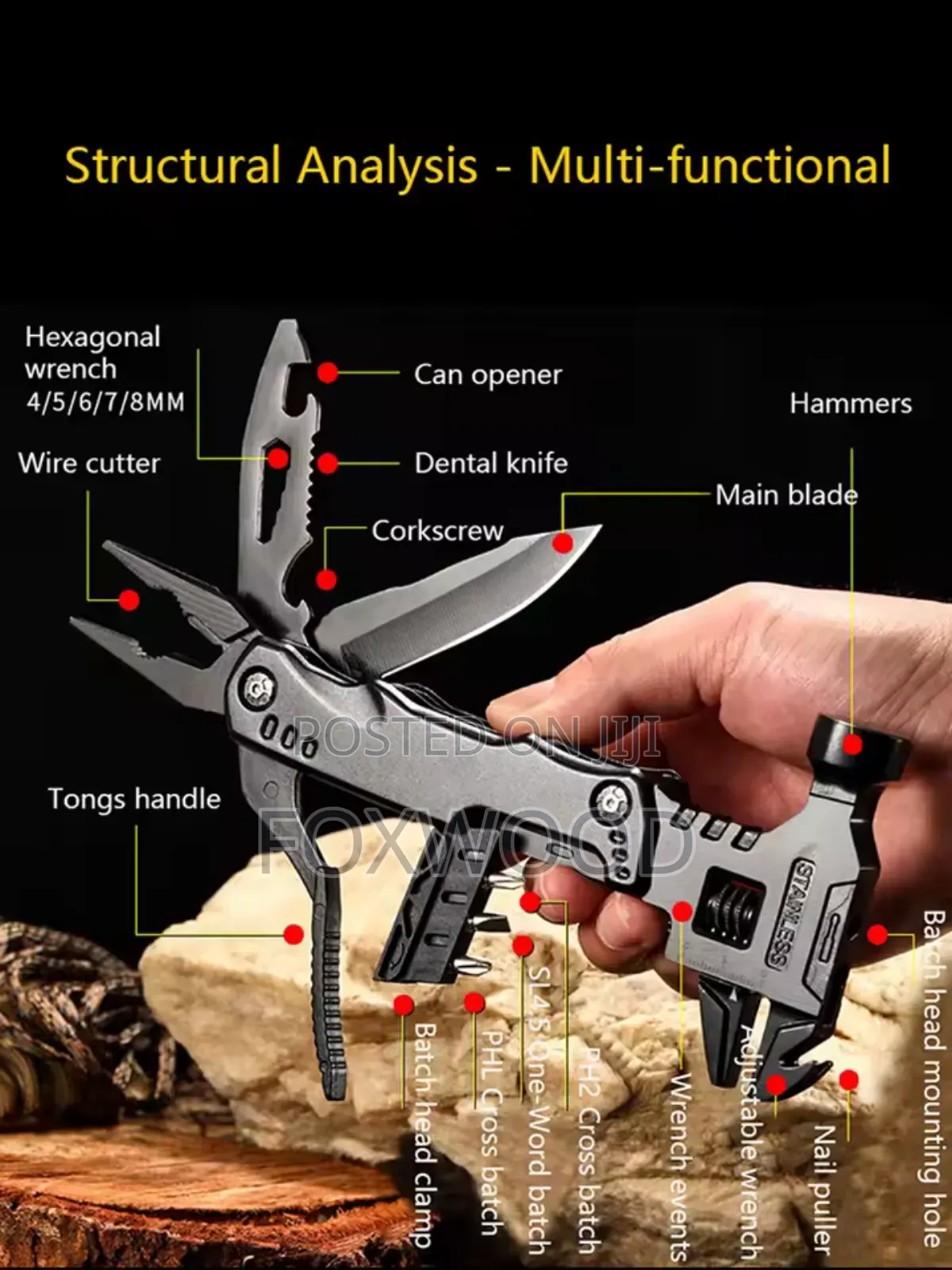 16 in 1 Multifunctional Wrench Hammer