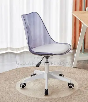 Office Chair:Acrylic Clear Desk Armless Swivel Chair