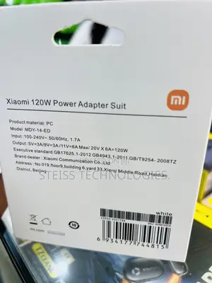 Xiaomi 120watts Type C Charger.