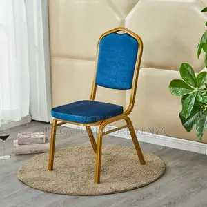 Office Chair: Upholstered Stackable Banquet Seat in Red