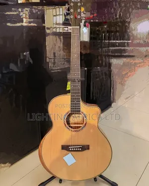 New Size 41 Sleek Semi Acoustic Timber Brown Box Guitar
