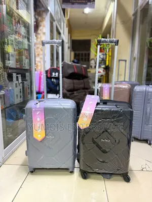 Black, Grey Cabin Size Rubber Small Suitcase at 2500