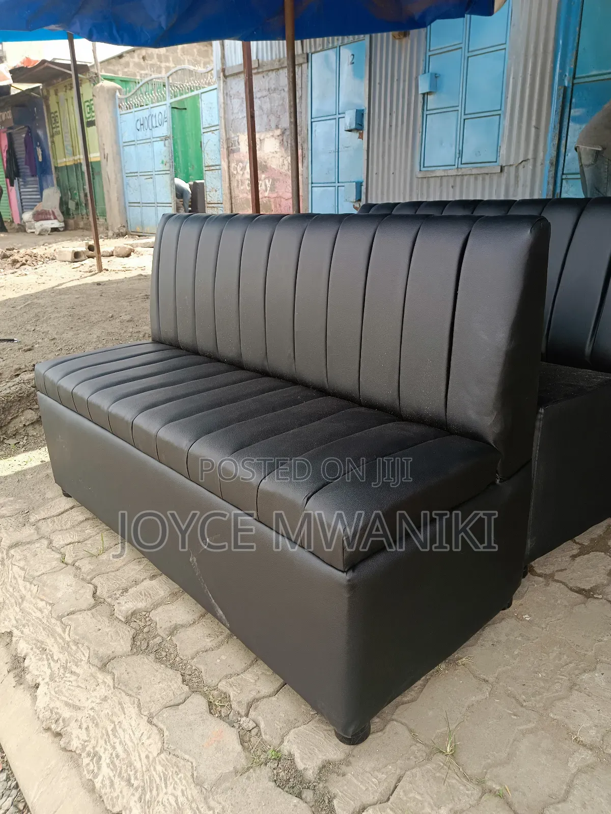 5ft Restaurant Couch, Unique Latest Design, Black 